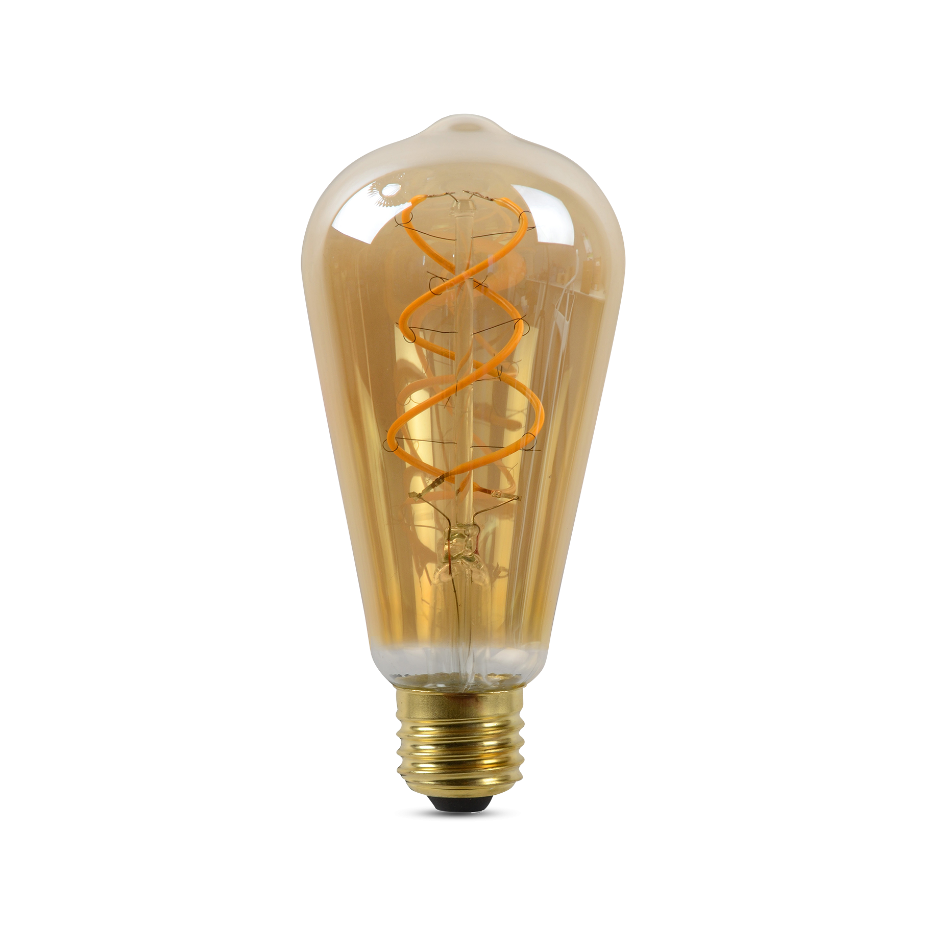 Lucide ST64 - Filament - Ø 6,4 cm - LED Dimb. - E27 - 1x4,9W 2200K - Amber | Ygo
